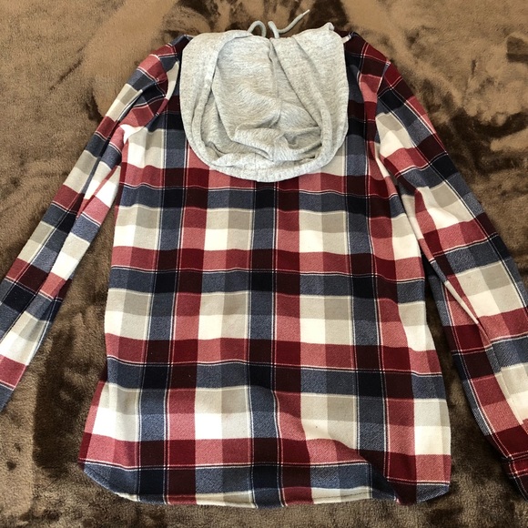 Blue/Red Button Up from Rue 21 - Picture 2 of 4